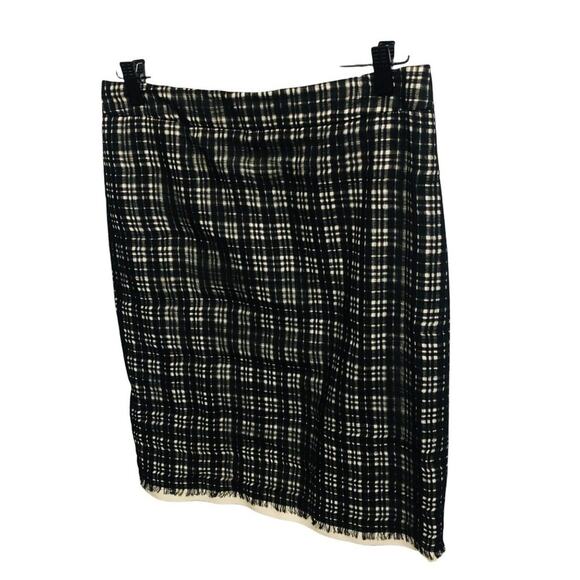 Anna Molinari silk blend hatch print career business pencil skirt Italian SIZE 4 - Picture 2 of 11